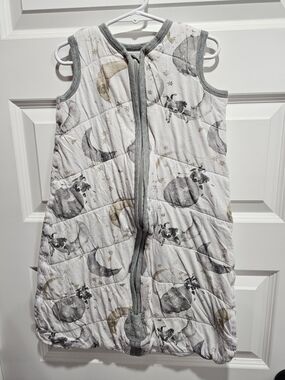 Burt's Bees Baby Neutral Moon & Star Sleep Sack with Gray Trim